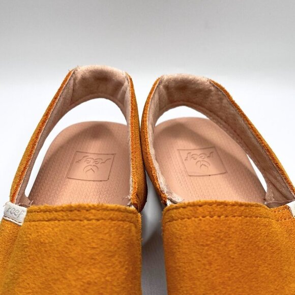 REEF WOMEN'S ESCAPE SLINGBACK PEEP TOE SHOES IN MUSTARD YELLOW - 6 - Picture 9 of 12